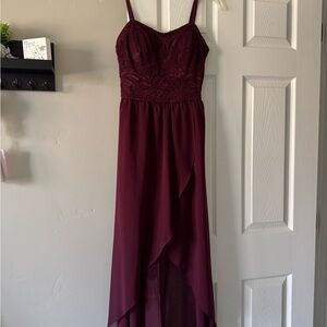 Elegant Burgundy Dress